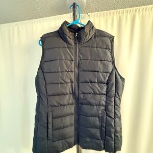 Blue Black Puffer Vest